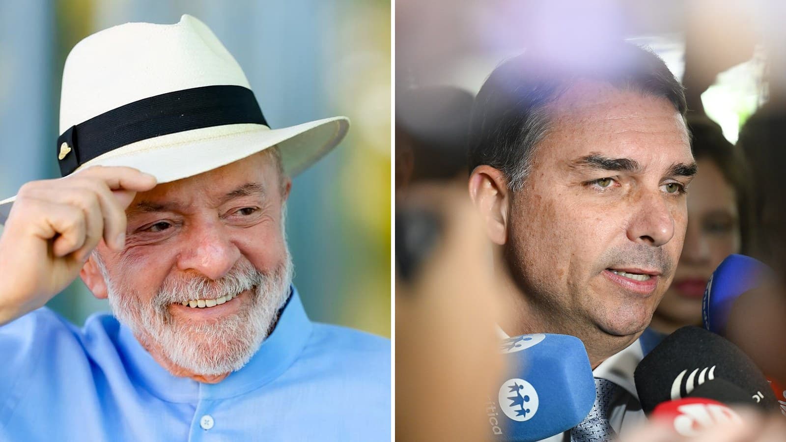 Luiz Inácio Lula da Silva y Flávio Bolsonaro