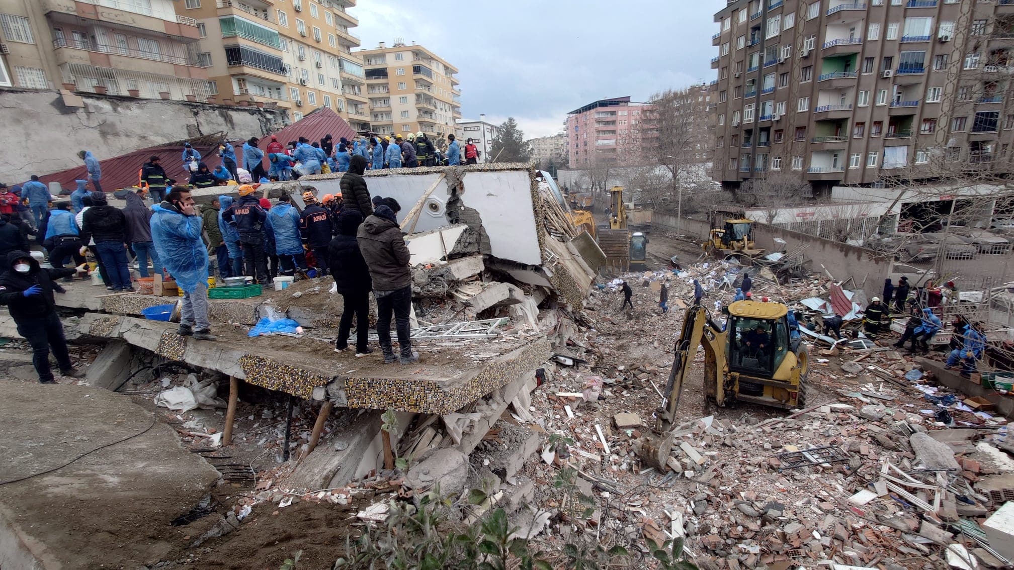 Escombros tras un terremoto
